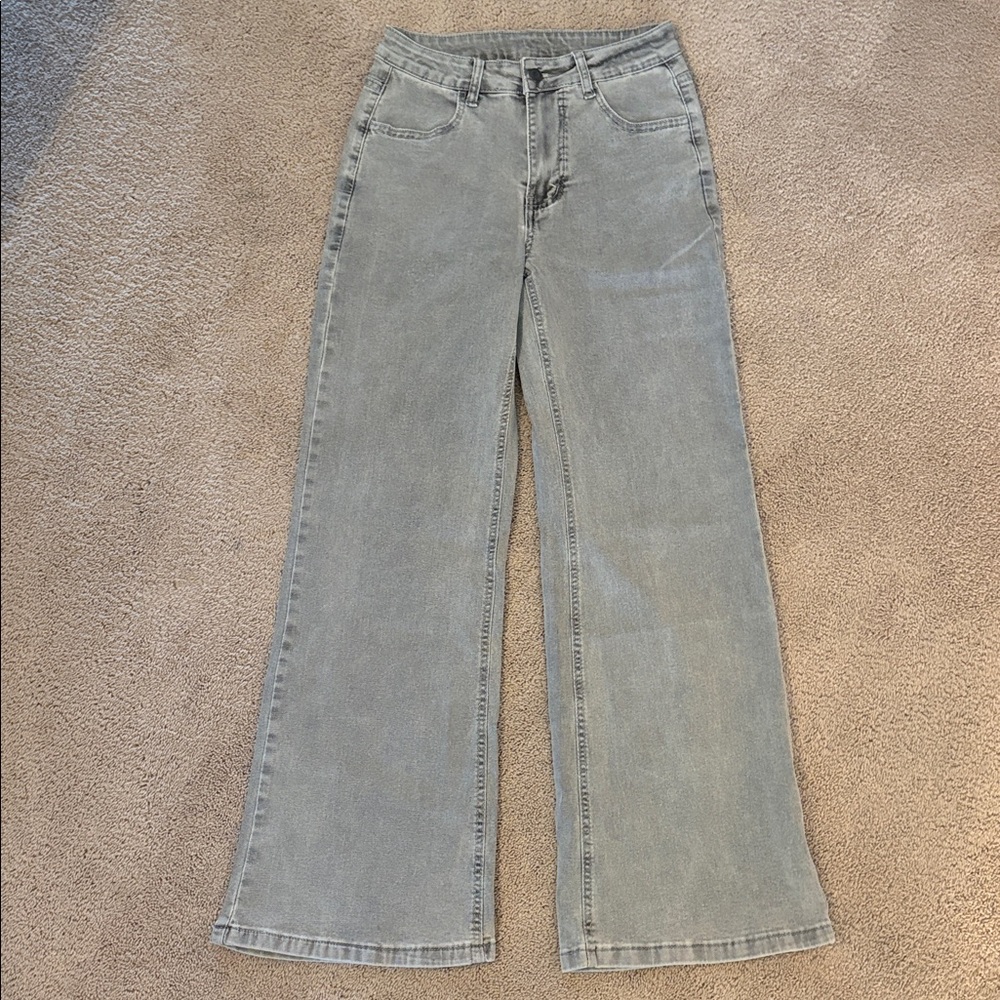Mxiqqpltky Low Waist Bell Bottom Jeans for Women Straight Leg Stretch Bootcut